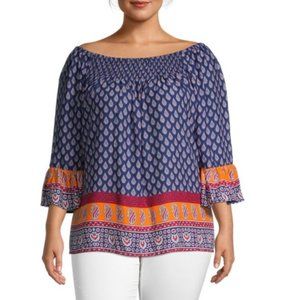 BeachLunchLounge Womens Bohemian Flowy top 1X
